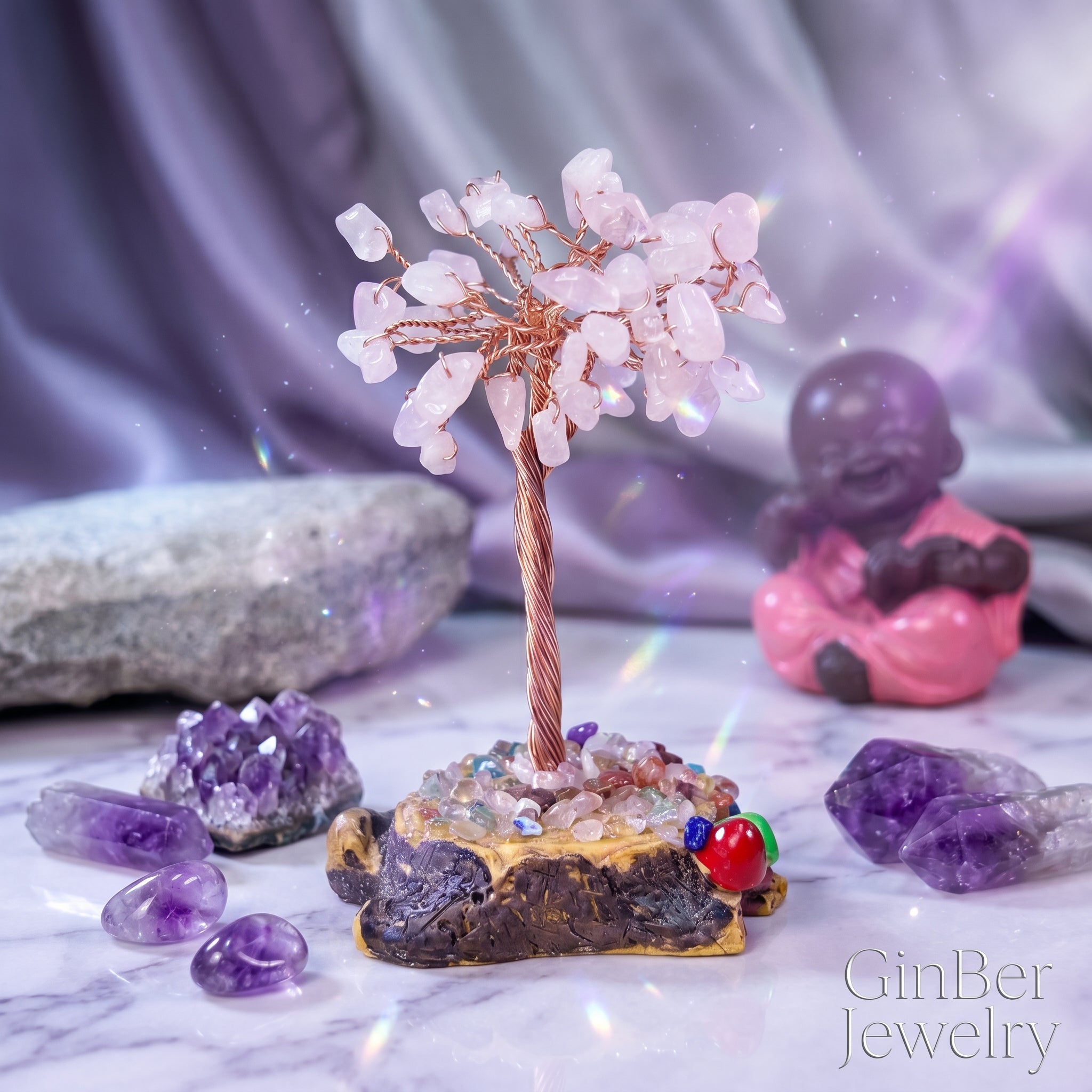 Arbol de la Vida Cuarzo Rosa