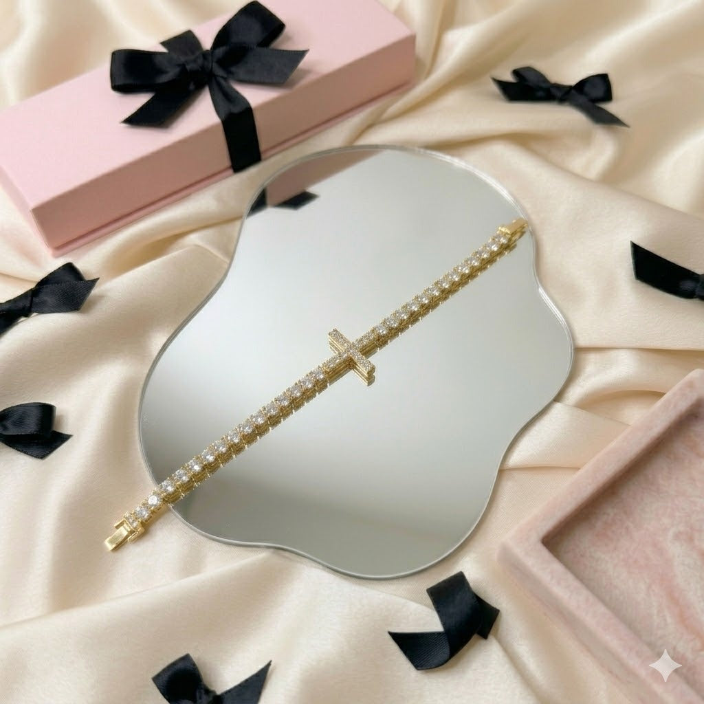 Pulsera Cruz & Brillos