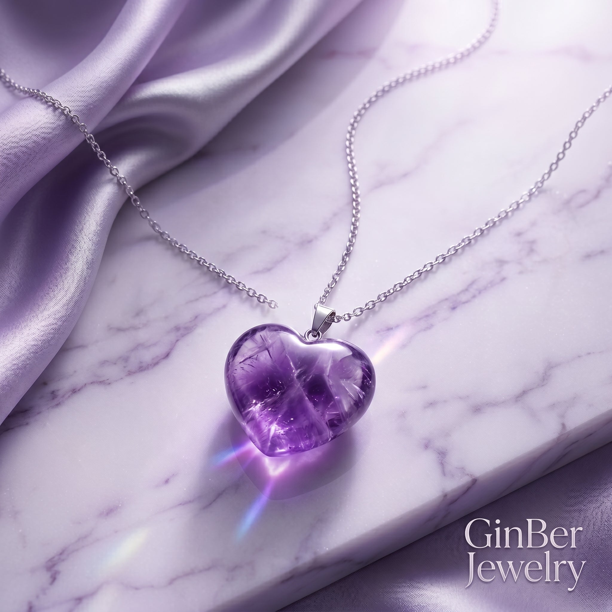 Colgante Corazón Amatista