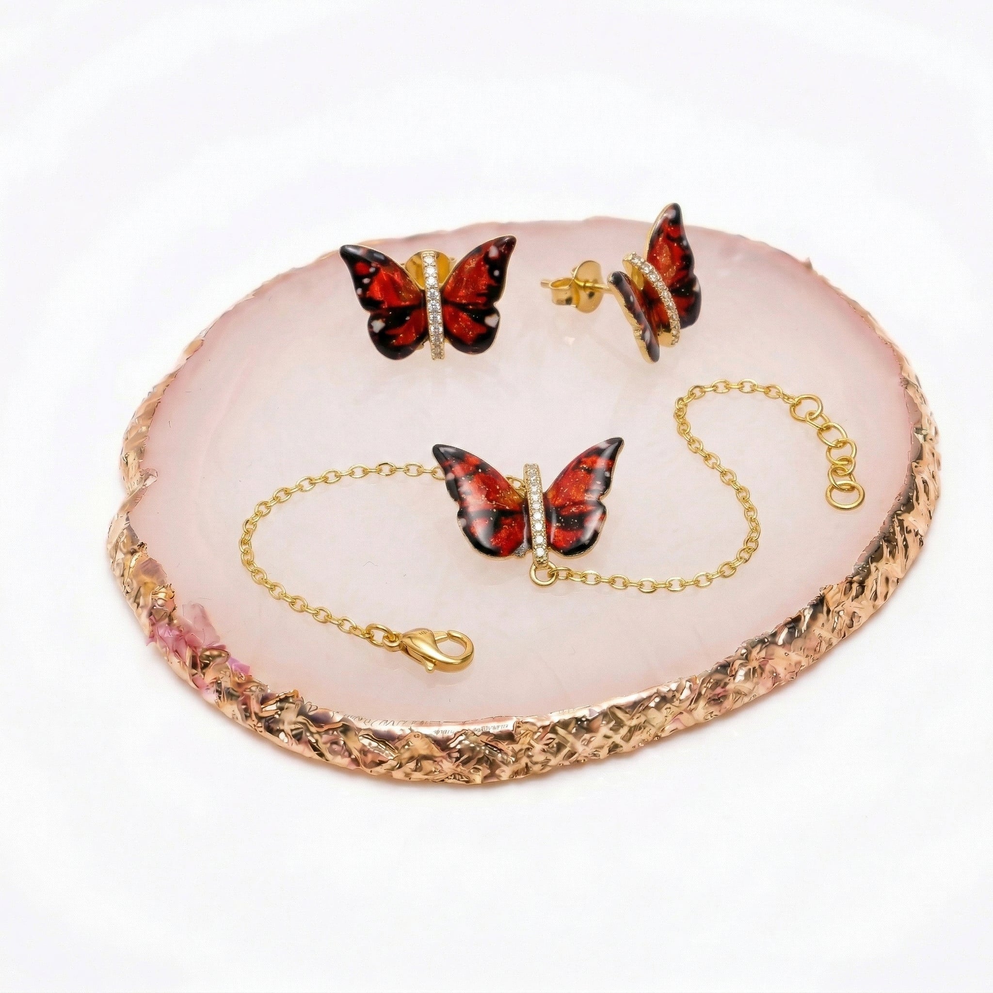 Pulsera & Pendientes Mariposa