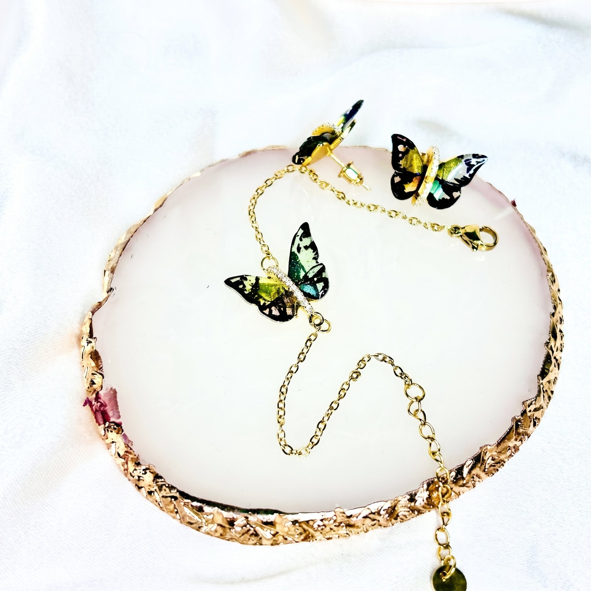 Pulsera & Pendientes Mariposa