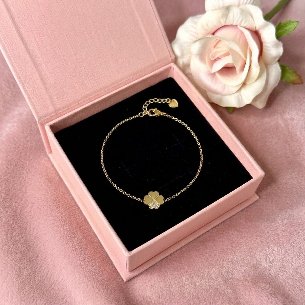 Pulsera Trebol & Brillitos