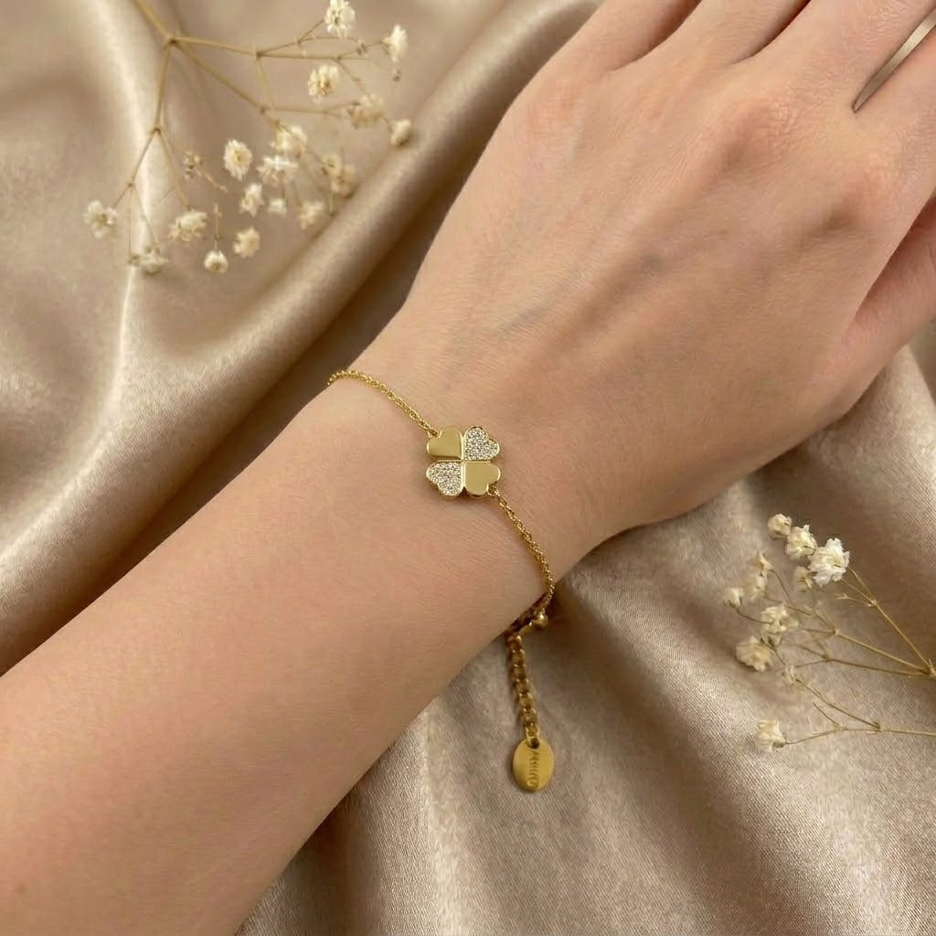 Pulsera Trebol & Brillitos