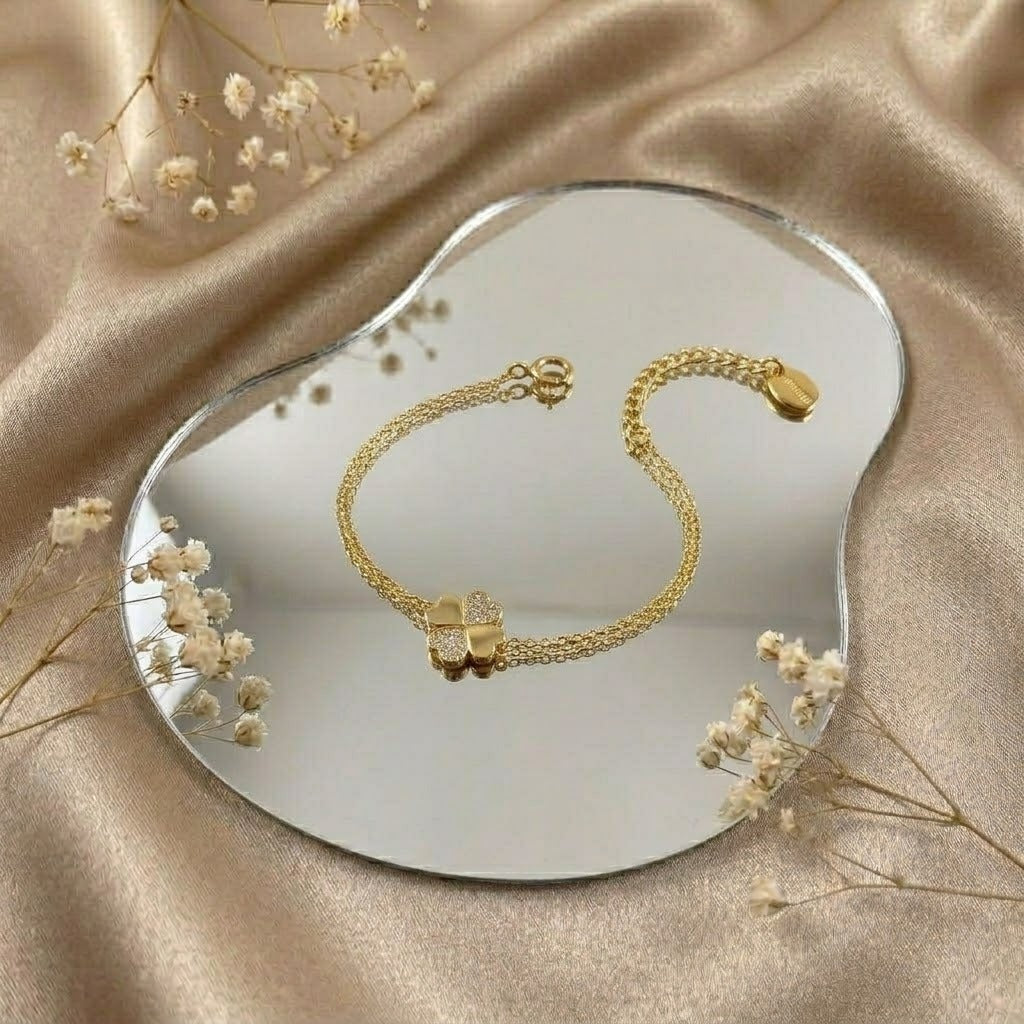 Pulsera Trebol & Brillitos
